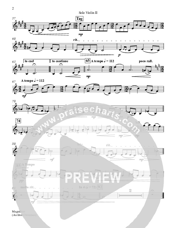 My Soul Will Magnify The Lord (The Magnificat) Violin 2 (Keith & Kristyn Getty)