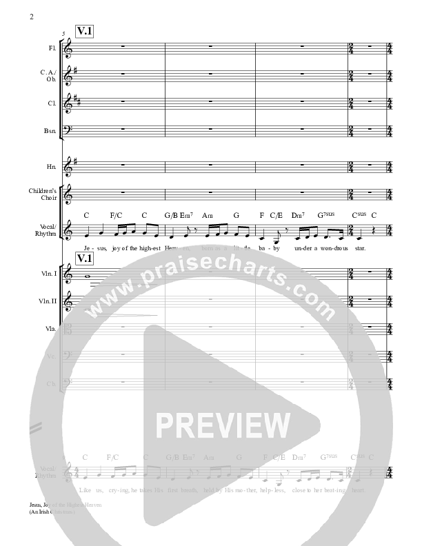 Jesus Joy Of The Highest Heaven (The Children's Carol) Conductor's Score (Keith & Kristyn Getty)
