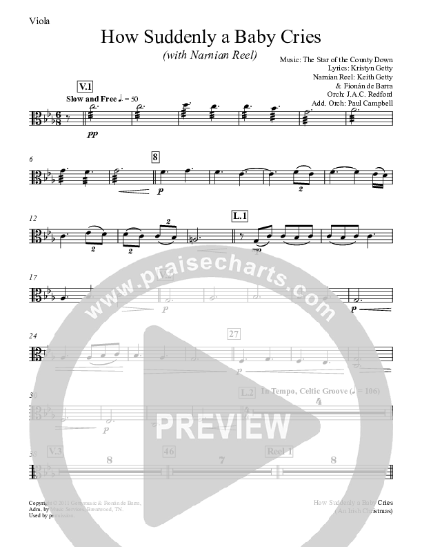 How Suddenly A Baby Cries (with Narnian Reel) Viola (Keith & Kristyn Getty)