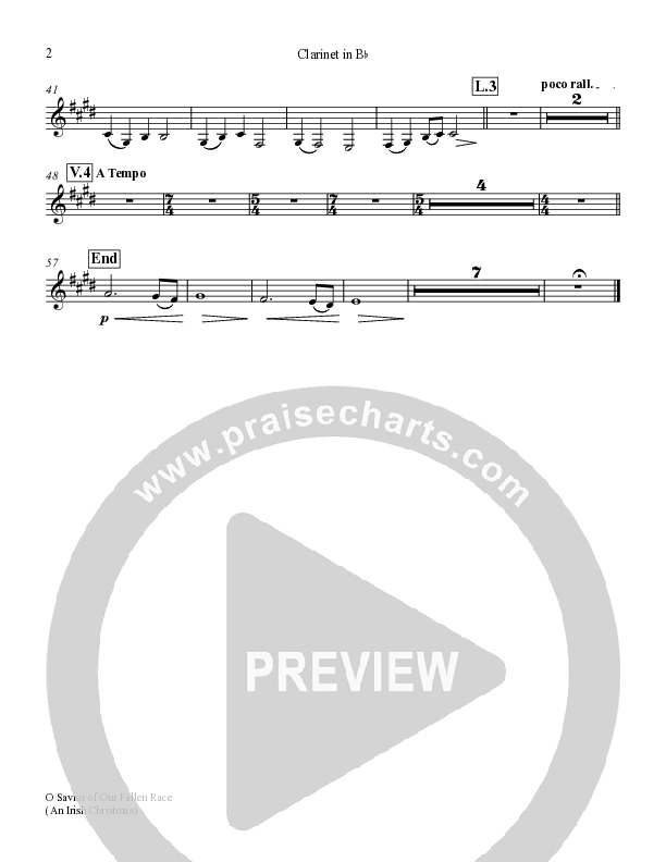 O Savior Of Our Fallen Race Clarinet (Keith & Kristyn Getty)