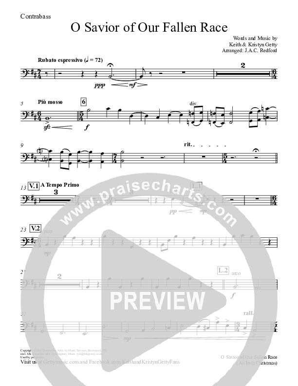 O Savior Of Our Fallen Race Contrabass (Keith & Kristyn Getty)