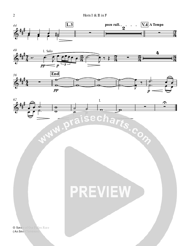 O Savior Of Our Fallen Race French Horn 1/2 (Keith & Kristyn Getty)