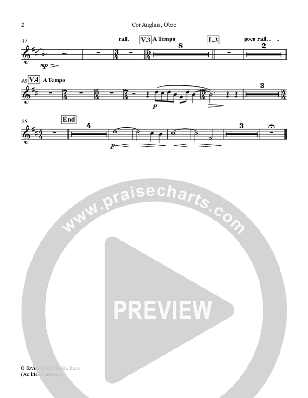 O Savior Of Our Fallen Race Oboe (Keith & Kristyn Getty)