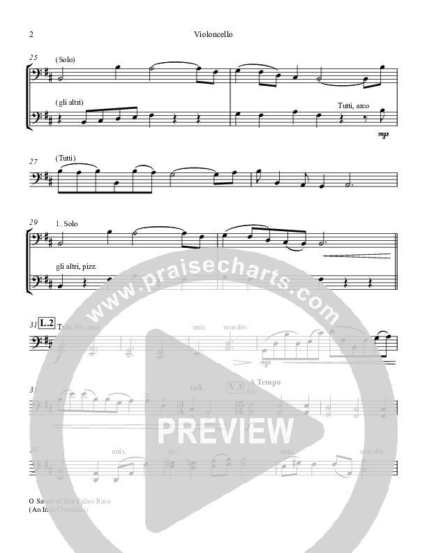 O Savior Of Our Fallen Race Violincello (Keith & Kristyn Getty)