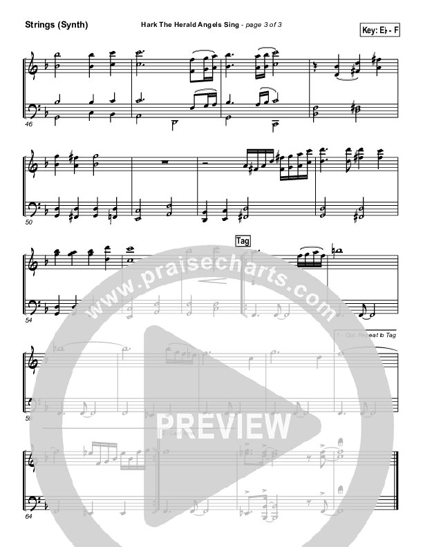 Hark The Herald Angels Sing String Pack (PraiseCharts Band / Arr. Daniel Galbraith / Joel Mott)