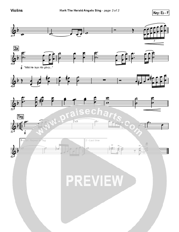 Hark The Herald Angels Sing Violins (PraiseCharts Band / Arr. Daniel Galbraith / Joel Mott)