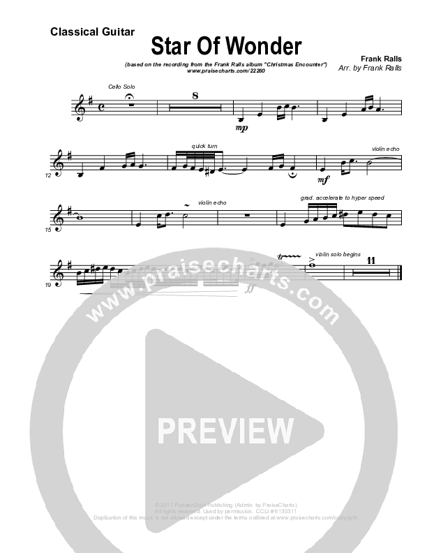 Star Of Wonder Guitar (Frank Ralls)