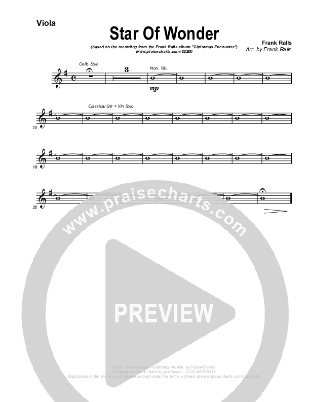 Star Of Wonder Viola (Frank Ralls)