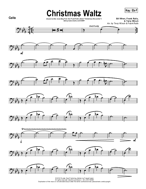 Christmas Waltz (Instrumental) Cello (Frank Ralls)