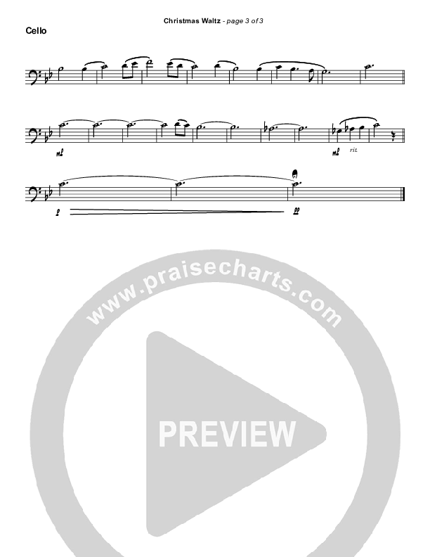 Christmas Waltz (Instrumental) Cello (Frank Ralls)
