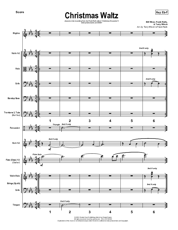 Christmas Waltz (Instrumental) Orchestration (Frank Ralls)