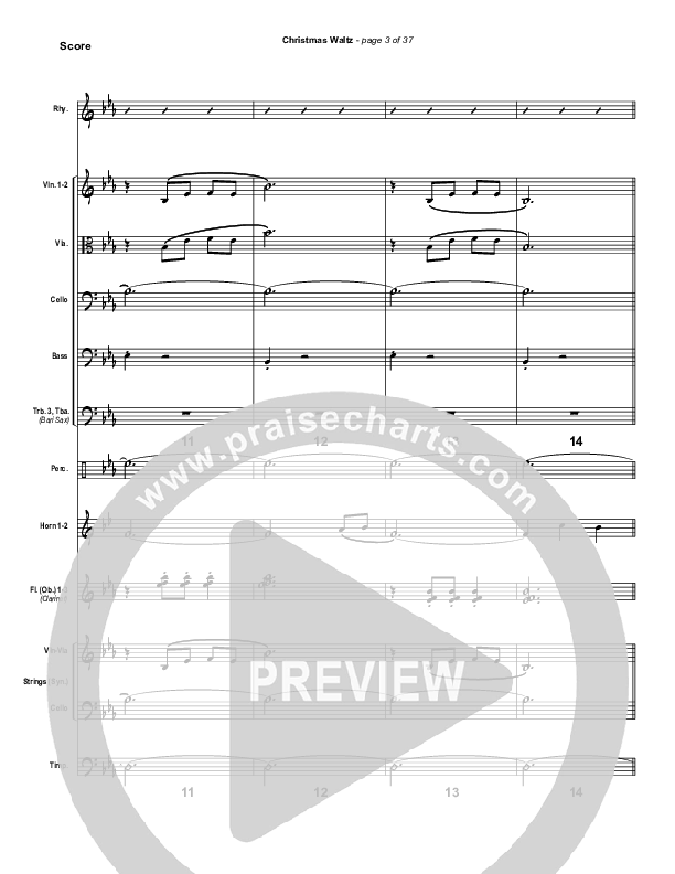 Christmas Waltz (Instrumental) Conductor's Score (Frank Ralls)