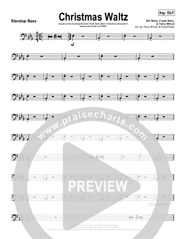 Christmas Waltz (Instrumental) Double Bass (Frank Ralls)