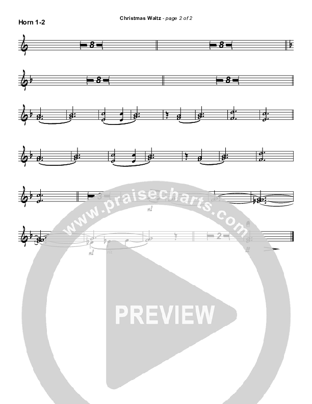 Christmas Waltz (Instrumental) French Horn 1/2 (Frank Ralls)