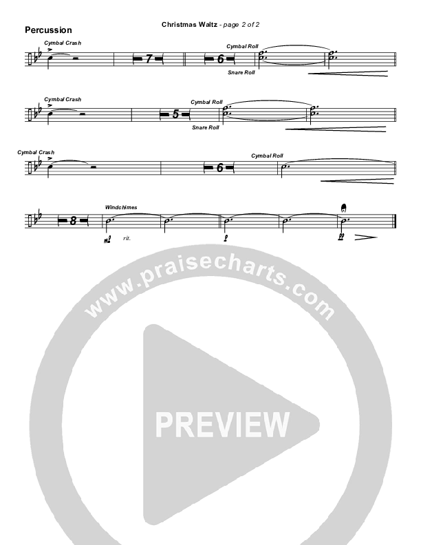 Christmas Waltz (Instrumental) Percussion (Frank Ralls)