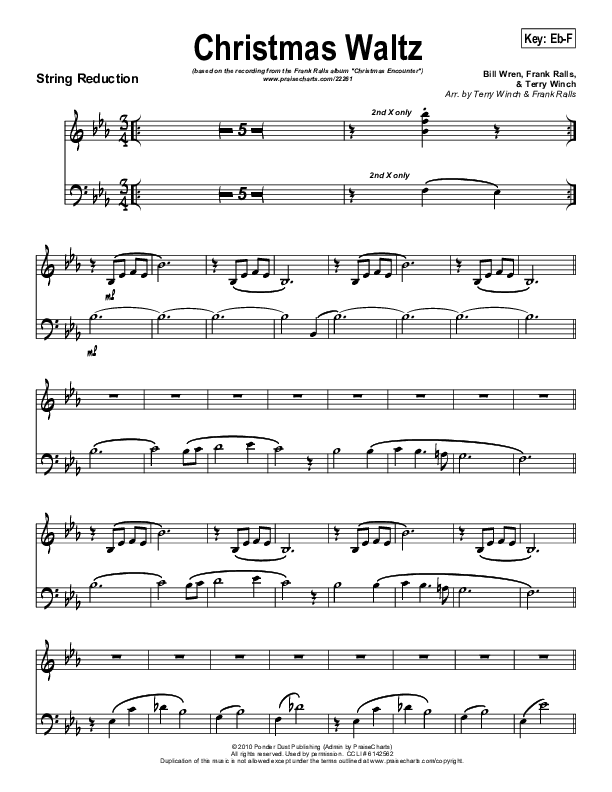 Christmas Waltz (Instrumental) Synth Strings (Frank Ralls)