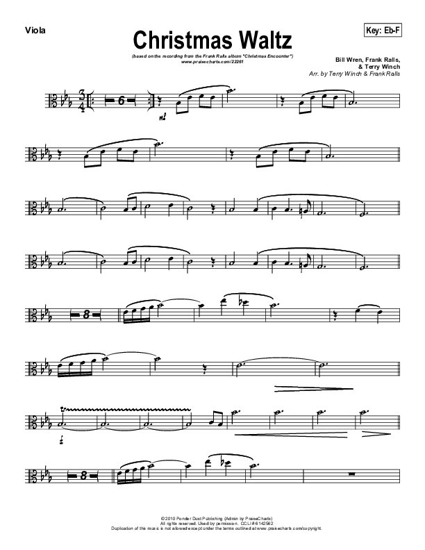 Christmas Waltz (Instrumental) Viola (Frank Ralls)