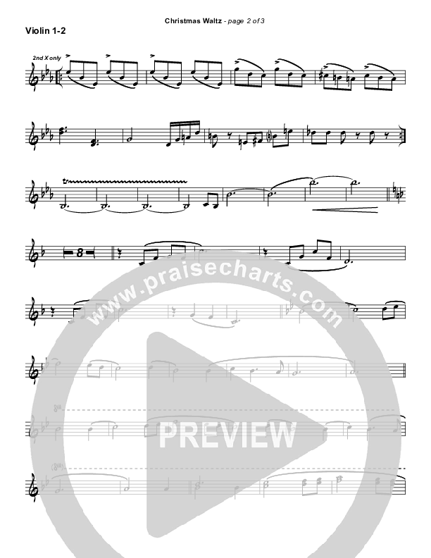 Christmas Waltz (Instrumental) Violin 1/2 (Frank Ralls)