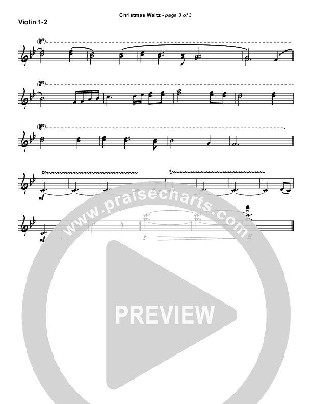 Christmas Waltz (Instrumental) Violin 1/2 (Frank Ralls)