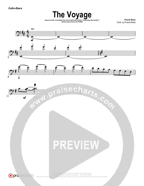 The Voyage Cello/Bass (Frank Ralls)