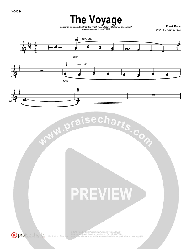The Voyage Choir Sheet (Frank Ralls)