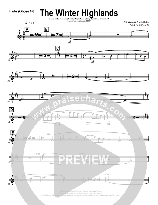 The Winter Highlands Flute/Oboe 1/2/3 (Frank Ralls)
