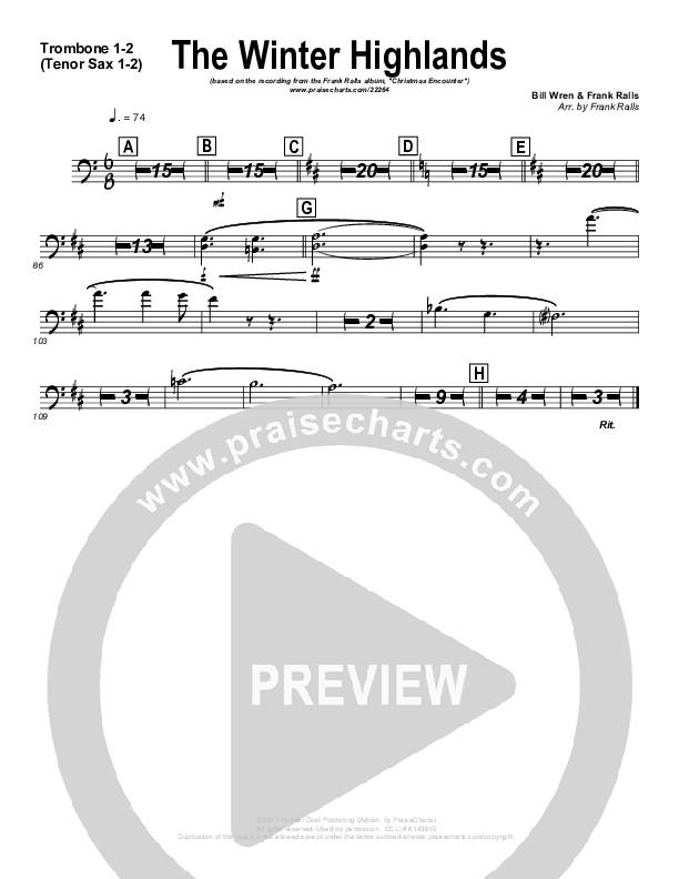 The Winter Highlands Trombone 1/2 (Frank Ralls)