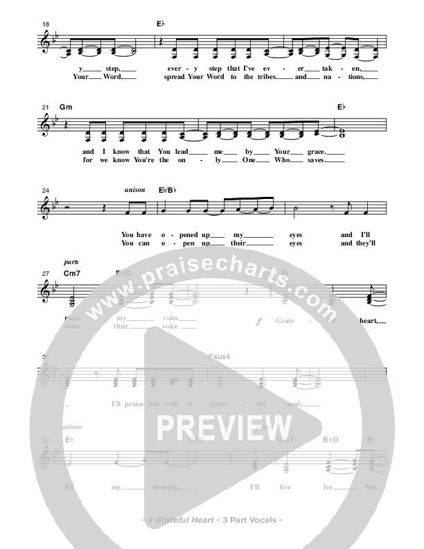 Grateful Heart Lead Sheet (SAT) (Don Chapman)
