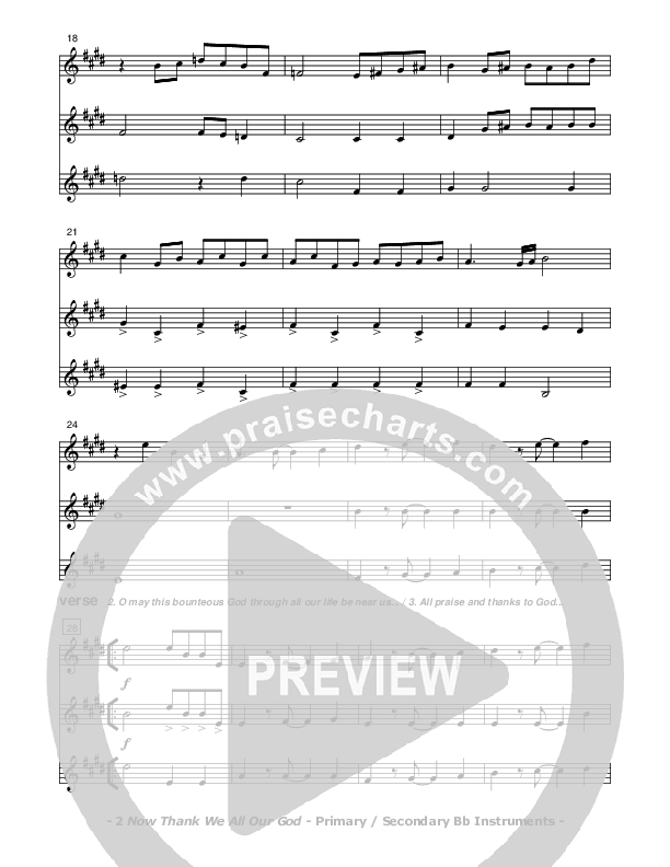 Now Thank We All Our God Bb Instruments (Don Chapman)