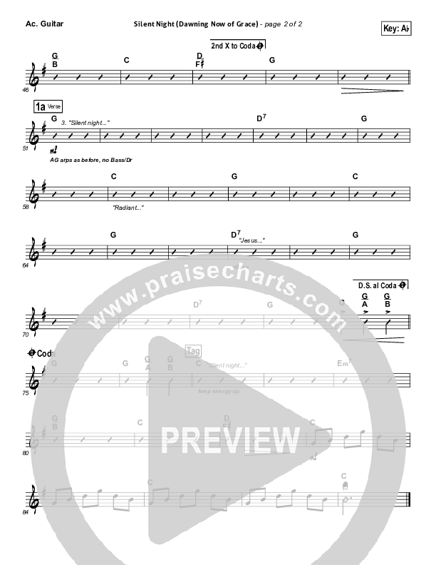 Silent Night (Dawning Now Of Grace) Acoustic Guitar (Essential Worship)