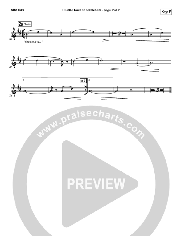 O Little Town Of Bethlehem (He Is Love) Alto Sax (Essential Worship)