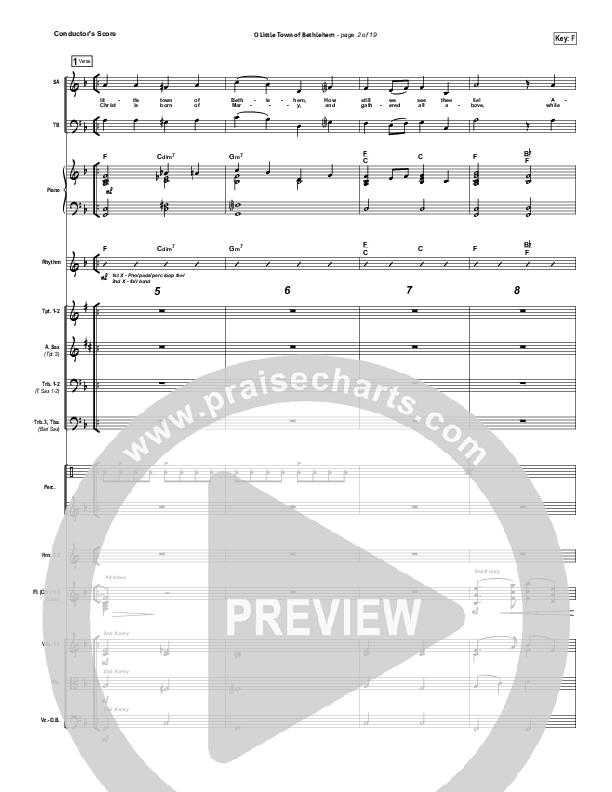 O Little Town Of Bethlehem (He Is Love) Conductor's Score (Essential Worship)