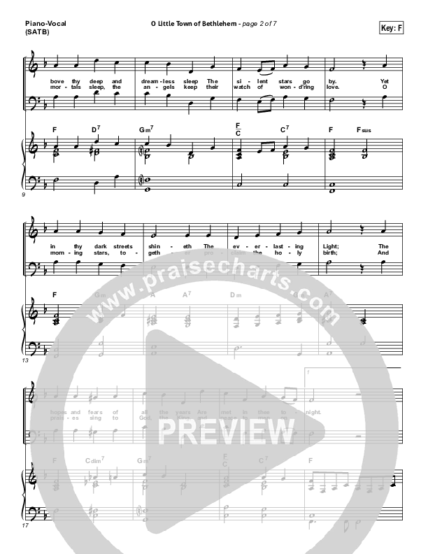 O Little Town Of Bethlehem (He Is Love) Piano/Vocal (SATB) (Essential Worship)