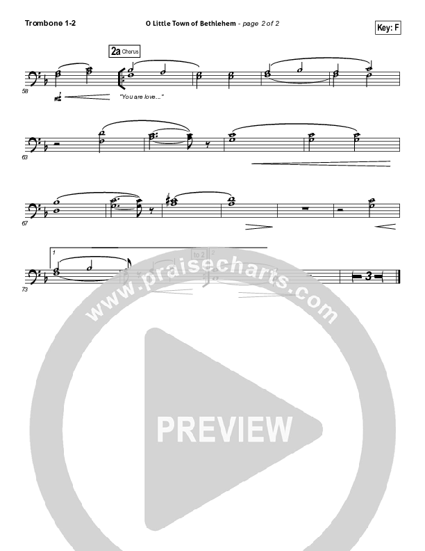 O Little Town Of Bethlehem (He Is Love) Trombone 1/2 (Essential Worship)