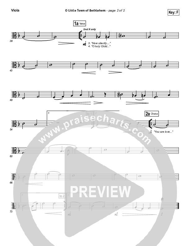 O Little Town Of Bethlehem (He Is Love) Viola (Essential Worship)