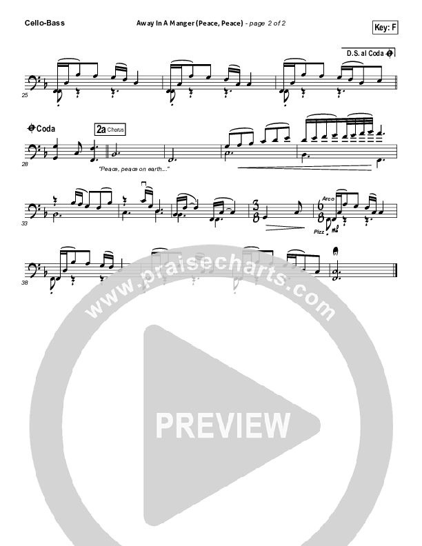 Away In A Manger (Peace Peace) Cello/Bass (Essential Worship)