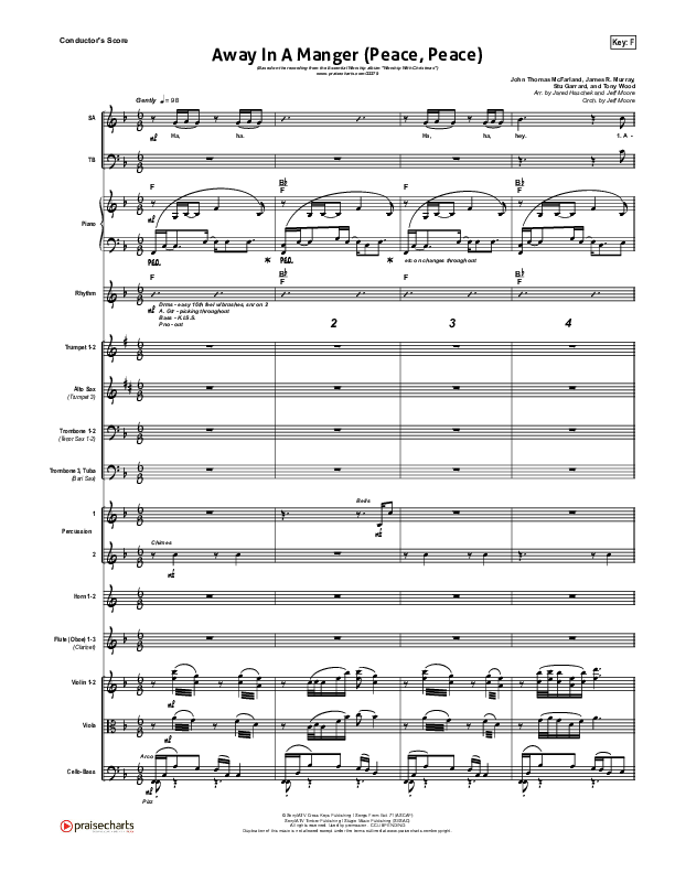 Away In A Manger (Peace Peace) Conductor's Score (Essential Worship)