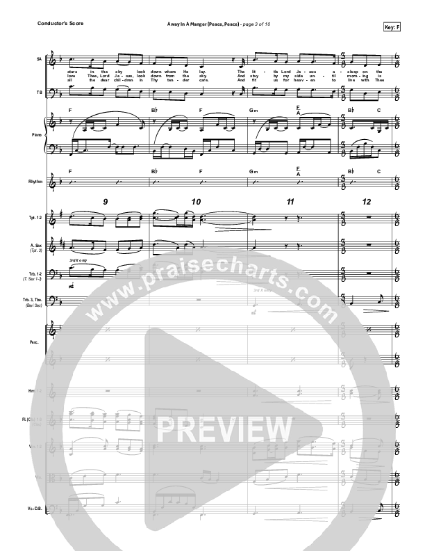 Away In A Manger (Peace Peace) Conductor's Score (Essential Worship)