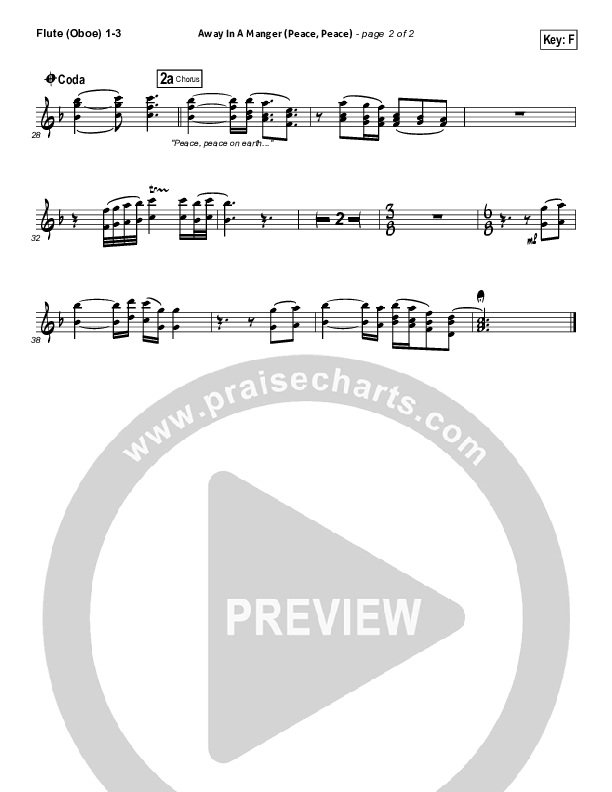 Away In A Manger (Peace Peace) Flute/Oboe 1/2/3 (Essential Worship)