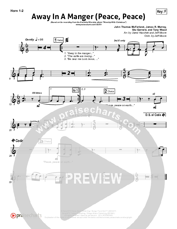 Away In A Manger (Peace Peace) Brass Pack (Essential Worship)