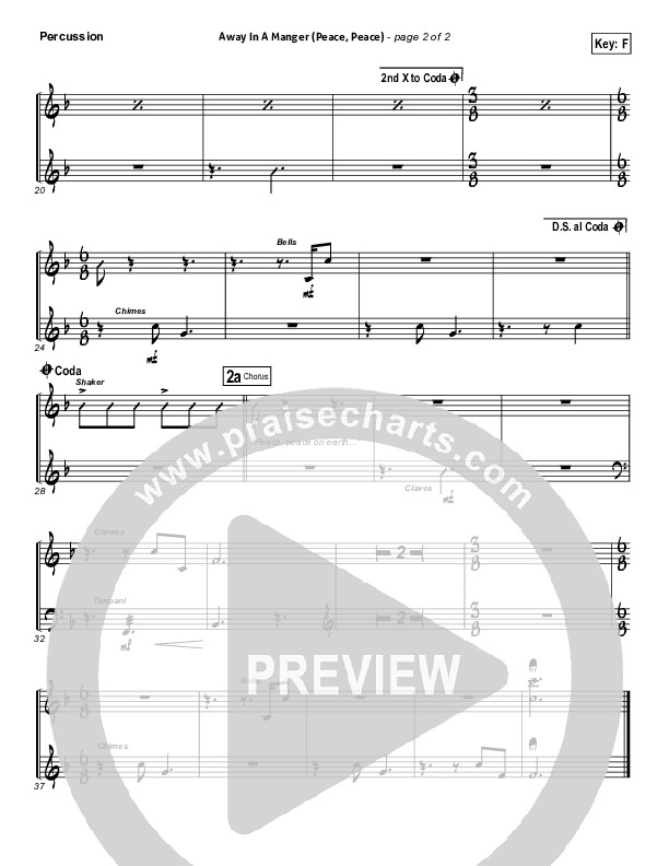 Away In A Manger (Peace Peace) Percussion (Essential Worship)