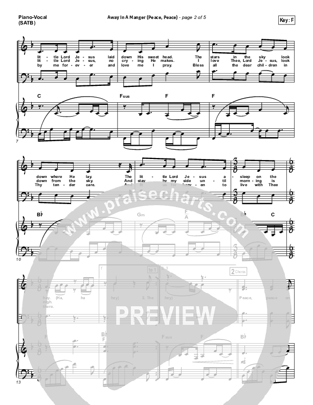 Away In A Manger (Peace Peace) Piano/Vocal (SATB) (Essential Worship)
