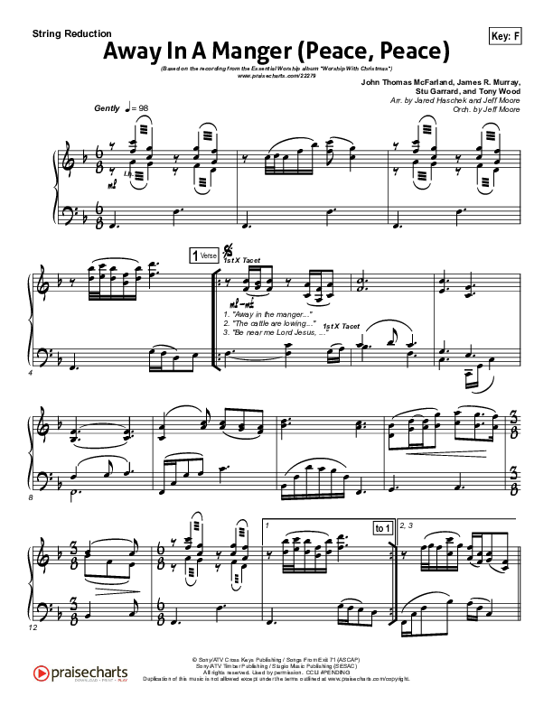 Away In A Manger (Peace Peace) Synth Strings (Essential Worship)