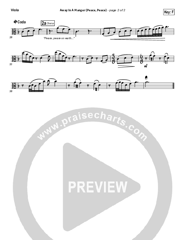 Away In A Manger (Peace Peace) Viola (Essential Worship)