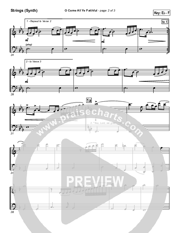 O Come All Ye Faithful String Pack (PraiseCharts Band / Arr. Daniel Galbraith)