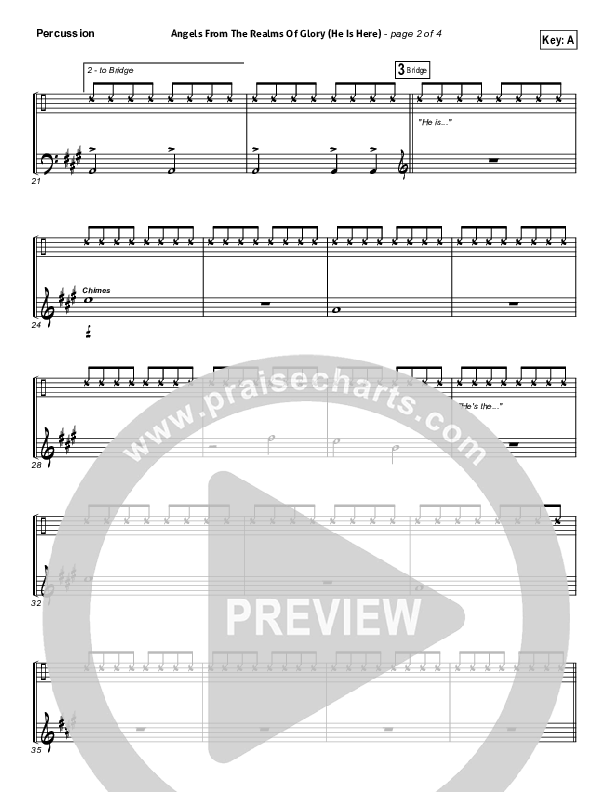 Angels From The Realms Of Glory (He Is Here) Percussion (Essential Worship)