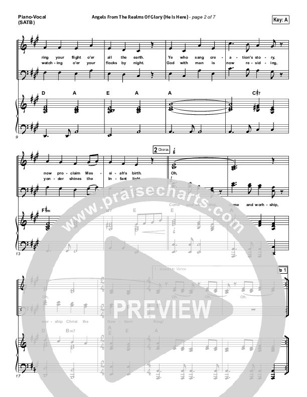 Angels From The Realms Of Glory (He Is Here) Lead & Piano (Essential Worship)