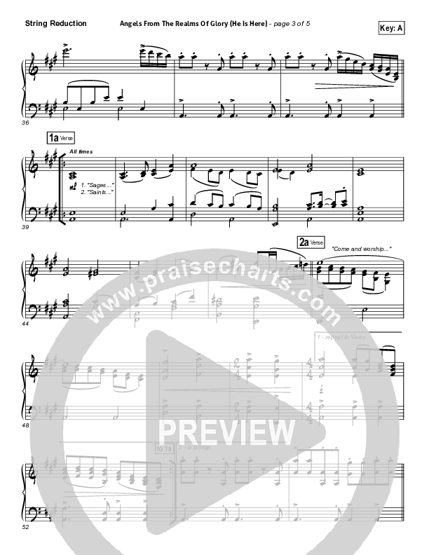 Angels From The Realms Of Glory (He Is Here) Synth Strings (Essential Worship)