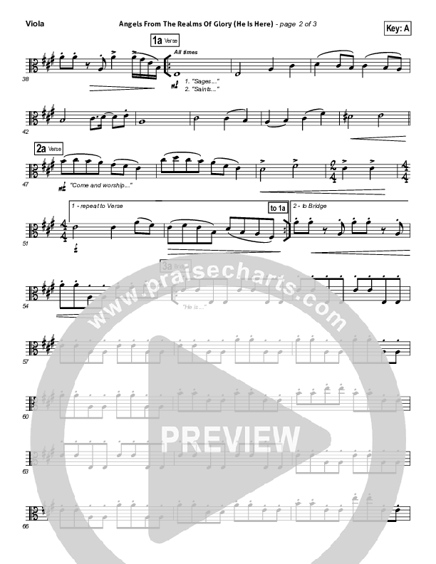 Angels From The Realms Of Glory (He Is Here) Viola (Essential Worship)