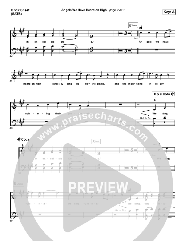 Angels We Have Heard On High Choir Sheet (SATB) (Elevation Worship)